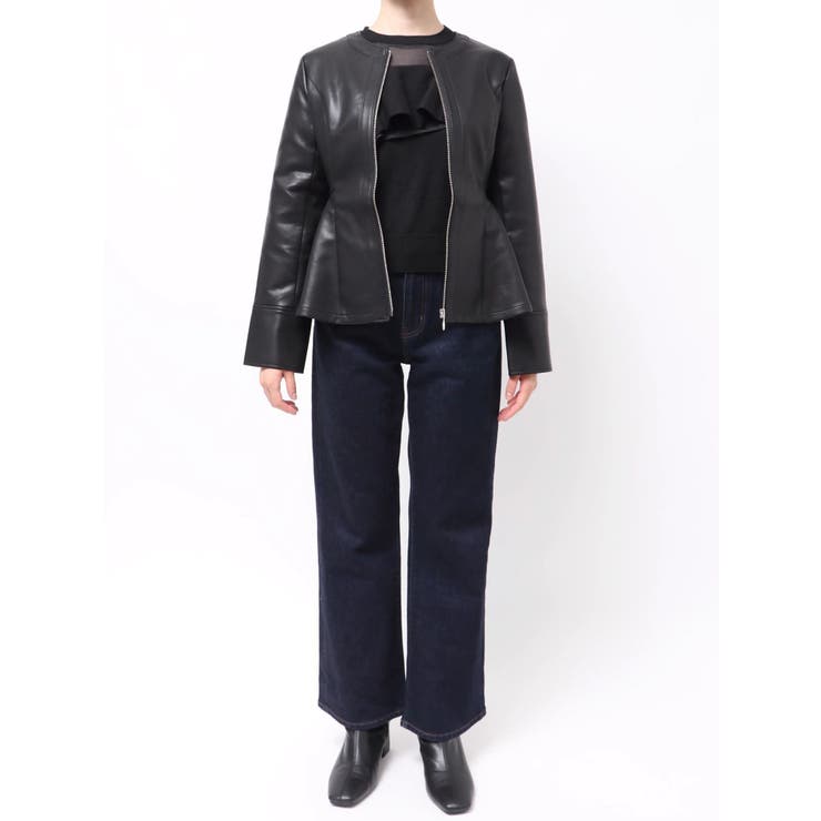 ウエストシェイプフェイクレザージャケット | dazzlin | 詳細画像25 