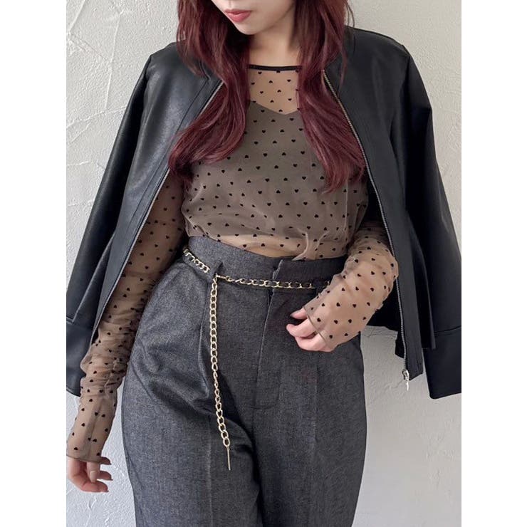 ブラック | ウエストシェイプフェイクレザージャケット | dazzlin