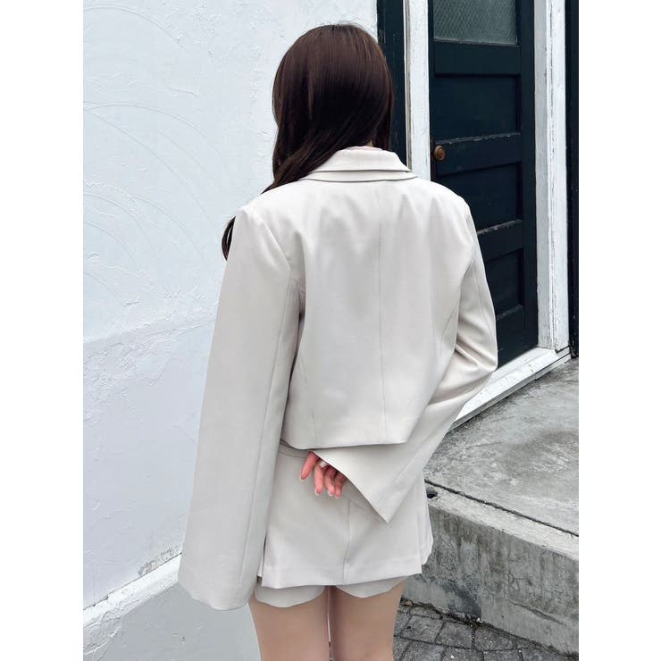 【未使用品】2WAYZIPショートジャケット セットアップ対応】テーラーショートジャケット[品番：MKSW0065696