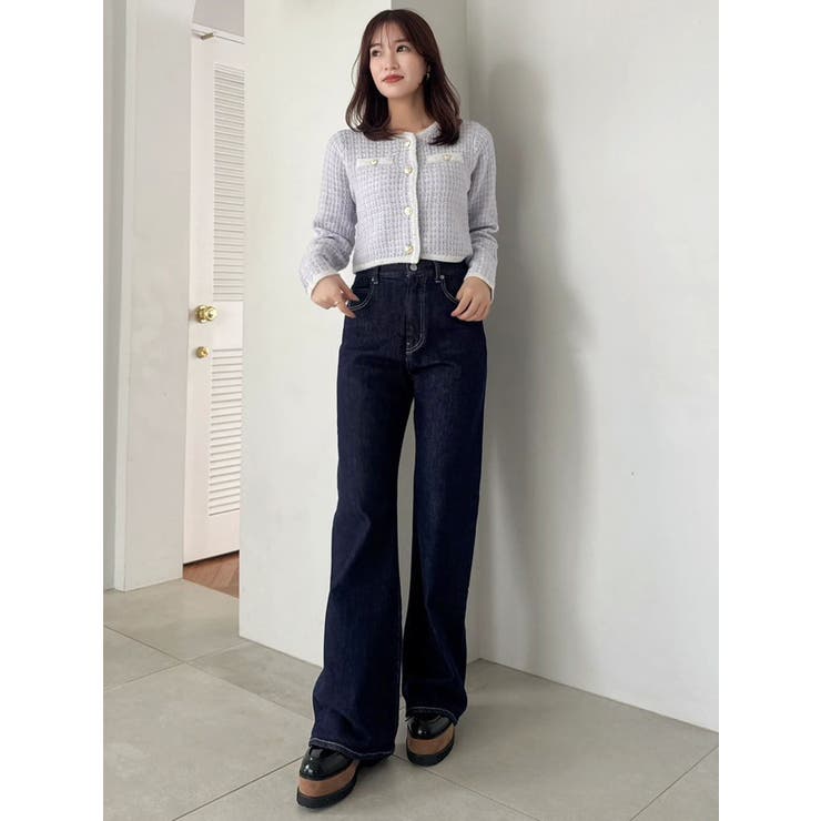 ツイードライクショートニットジャケット | dazzlin | 詳細画像10 