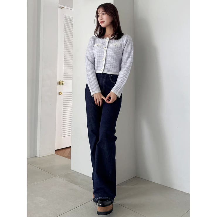 ツイードライクショートニットジャケット | dazzlin | 詳細画像11 