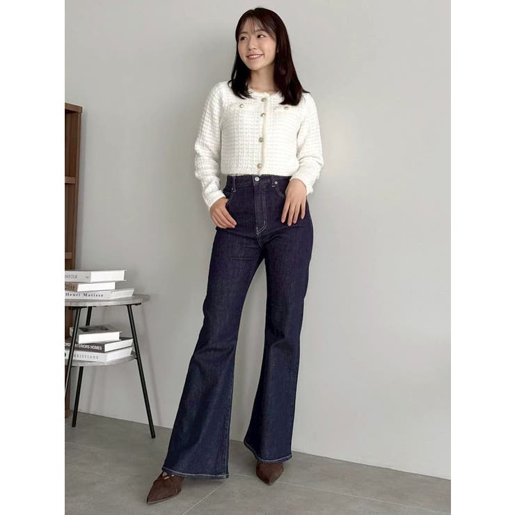 ツイードライクショートニットジャケット | dazzlin | 詳細画像14 