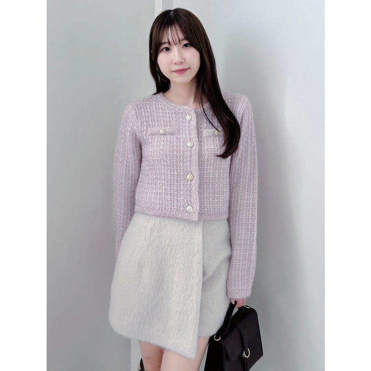 ツイードライクショートニットジャケット | dazzlin | 詳細画像16 