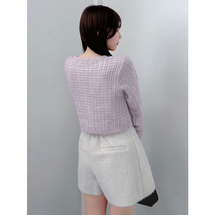 ツイードライクショートニットジャケット | dazzlin | 詳細画像18 