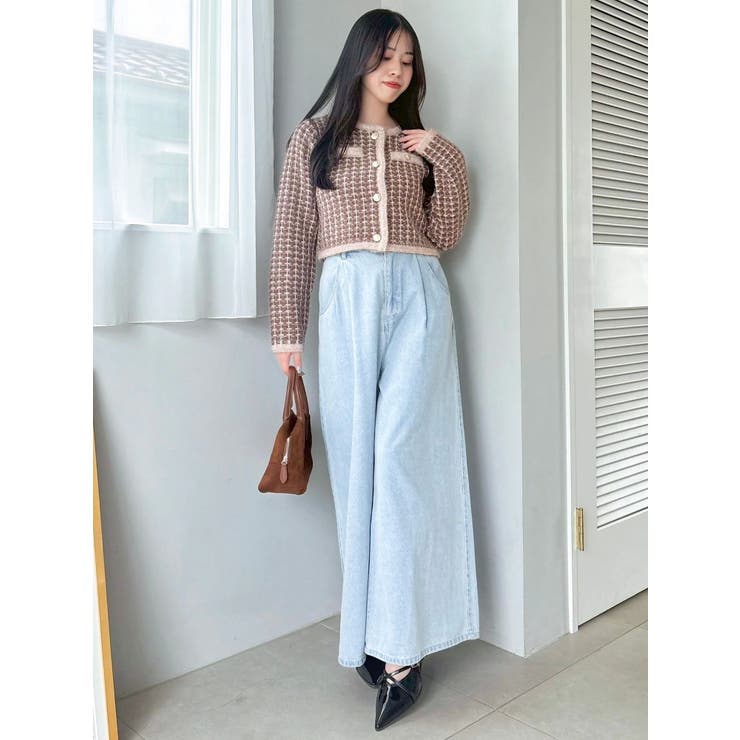 ツイードライクショートニットジャケット | dazzlin | 詳細画像24 