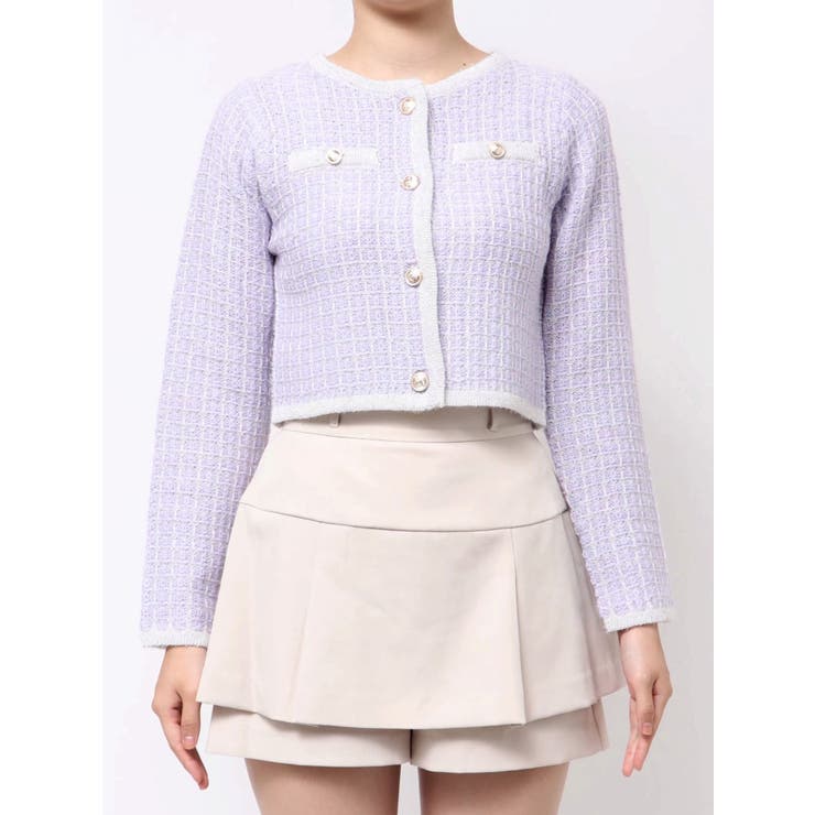 ツイードライクショートニットジャケット | dazzlin | 詳細画像36 