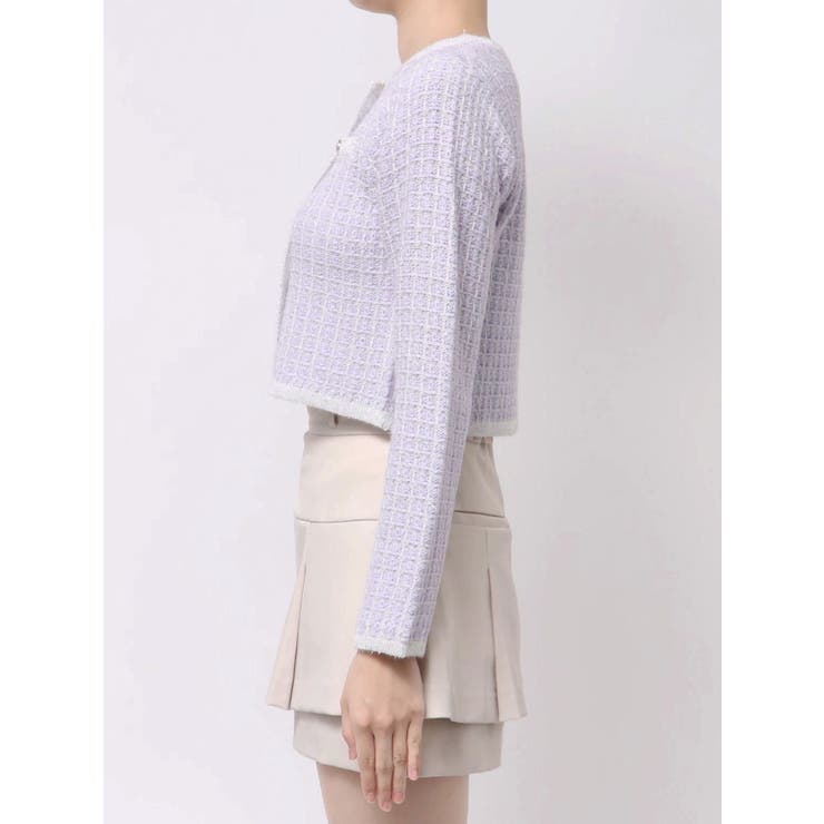ツイードライクショートニットジャケット | dazzlin | 詳細画像37 