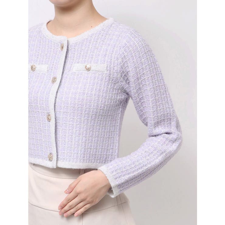 ツイードライクショートニットジャケット | dazzlin | 詳細画像40 