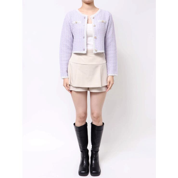 ツイードライクショートニットジャケット | dazzlin | 詳細画像45 