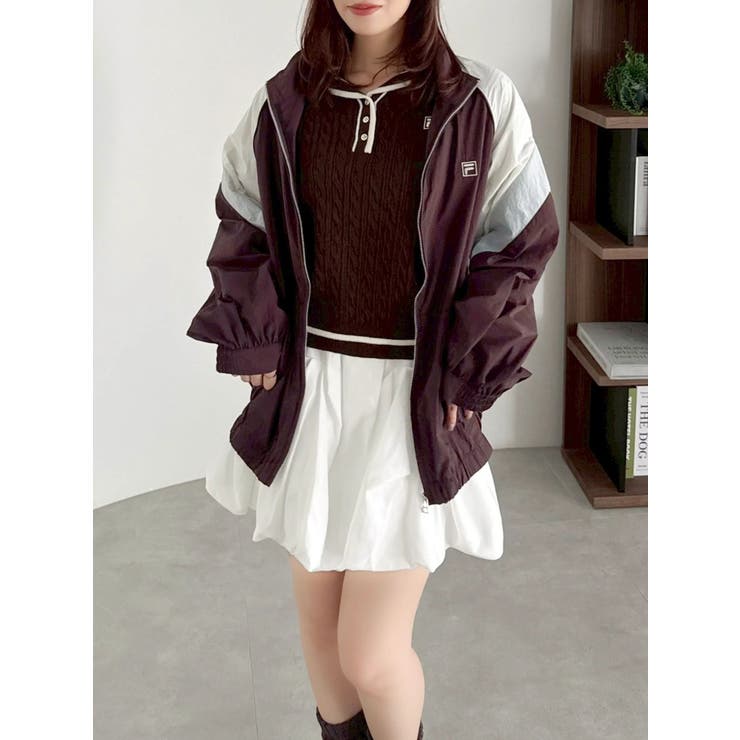 【FILA別注】バイカラースイッチングミドルブルゾン | dazzlin | 詳細画像7 