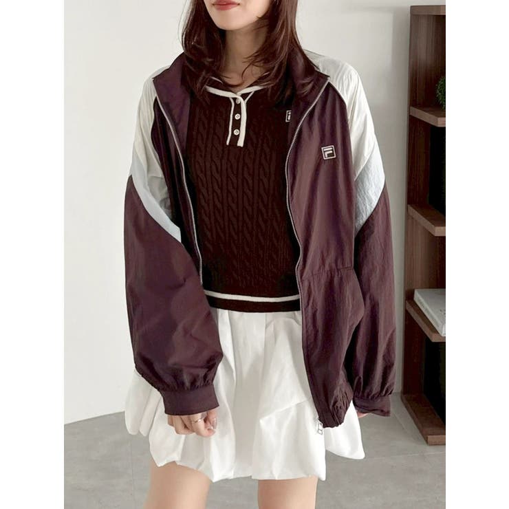 【FILA別注】バイカラースイッチングミドルブルゾン | dazzlin | 詳細画像8 