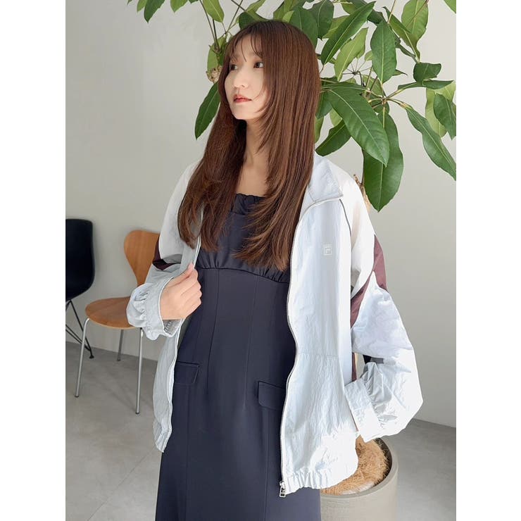 ブルー | 【FILA別注】バイカラースイッチングミドルブルゾン | dazzlin