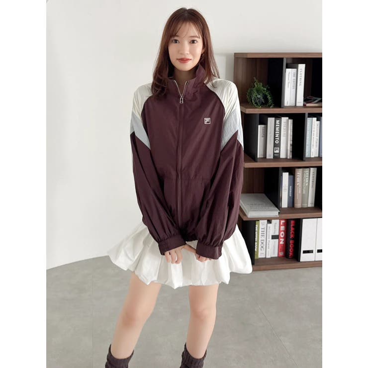 ブラウン | 【FILA別注】バイカラースイッチングミドルブルゾン | dazzlin