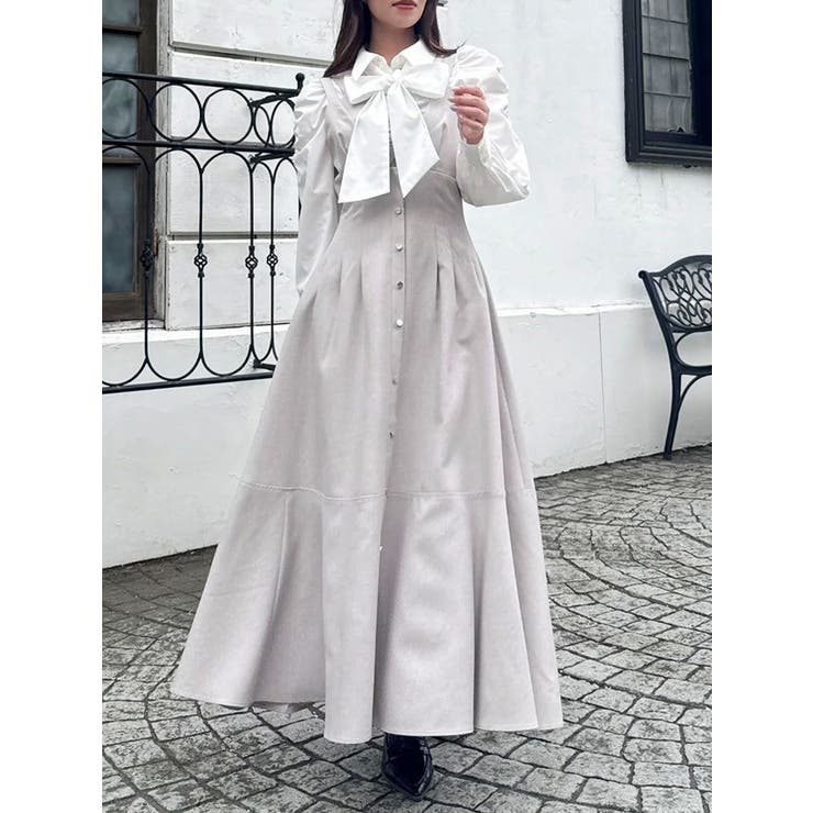 アイボリー | ブラトップレイヤードワンピース | dazzlin