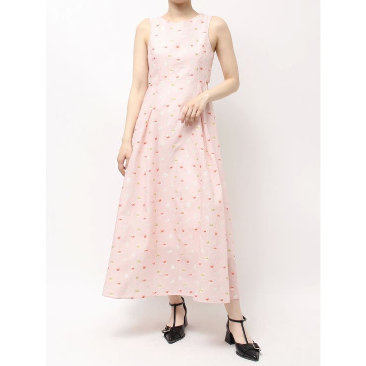 ピンク | TOYジャカードカットアウトワンピース | dazzlin