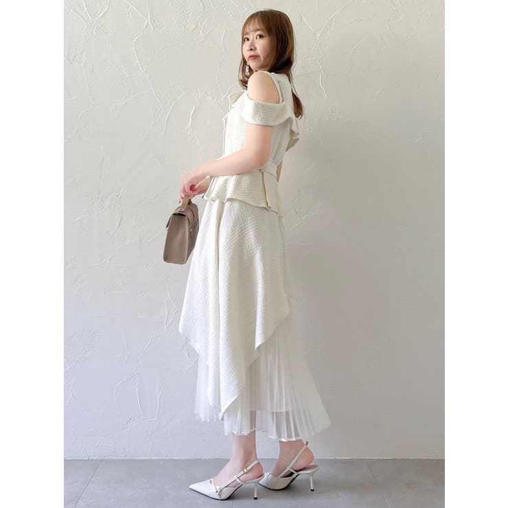 オフショルアシメトレンチワンピース[品番：MKSW0065699