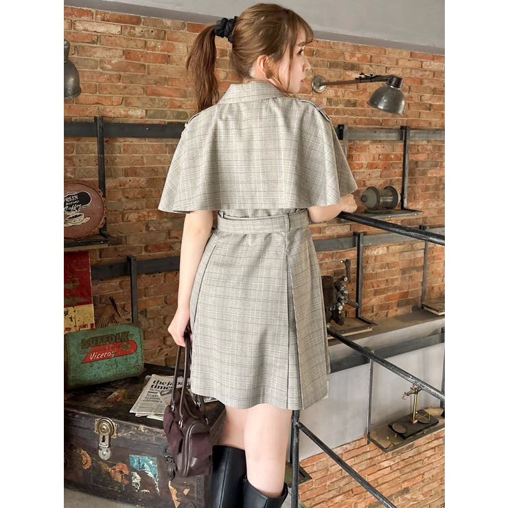 【WEB限定カラーあり】ケープトレンチミニワンピース | dazzlin | 詳細画像13 