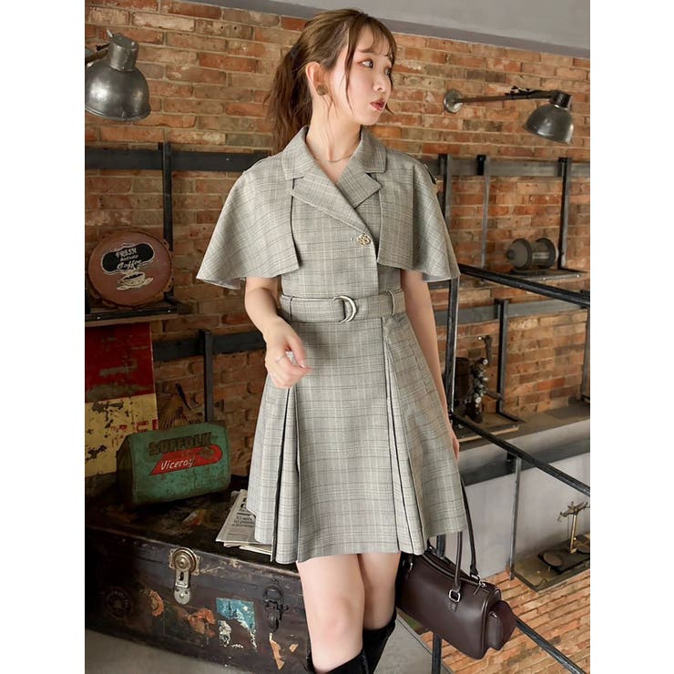 WEB限定カラーあり】ケープトレンチミニワンピース[品番：MKSW0065948