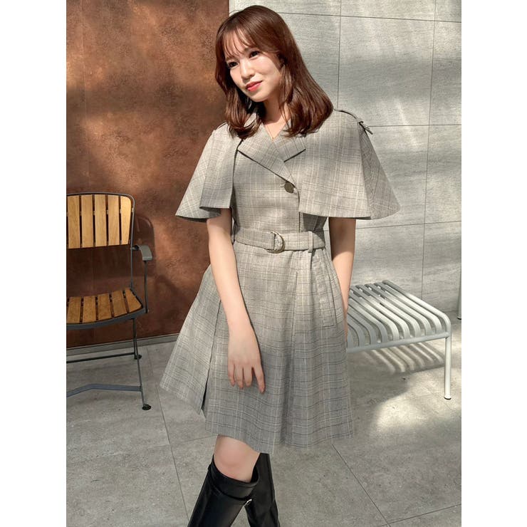 【WEB限定カラーあり】ケープトレンチミニワンピース | dazzlin | 詳細画像2 