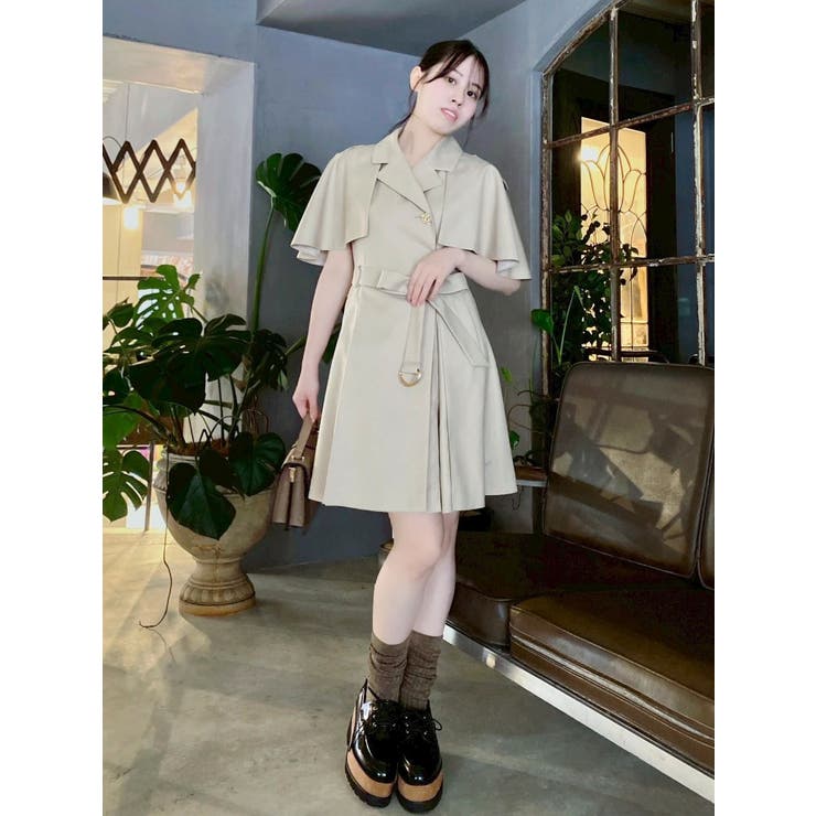 【WEB限定カラーあり】ケープトレンチミニワンピース | dazzlin | 詳細画像27 