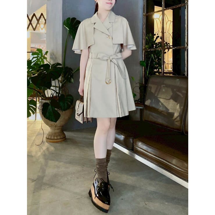 【WEB限定カラーあり】ケープトレンチミニワンピース | dazzlin | 詳細画像28 