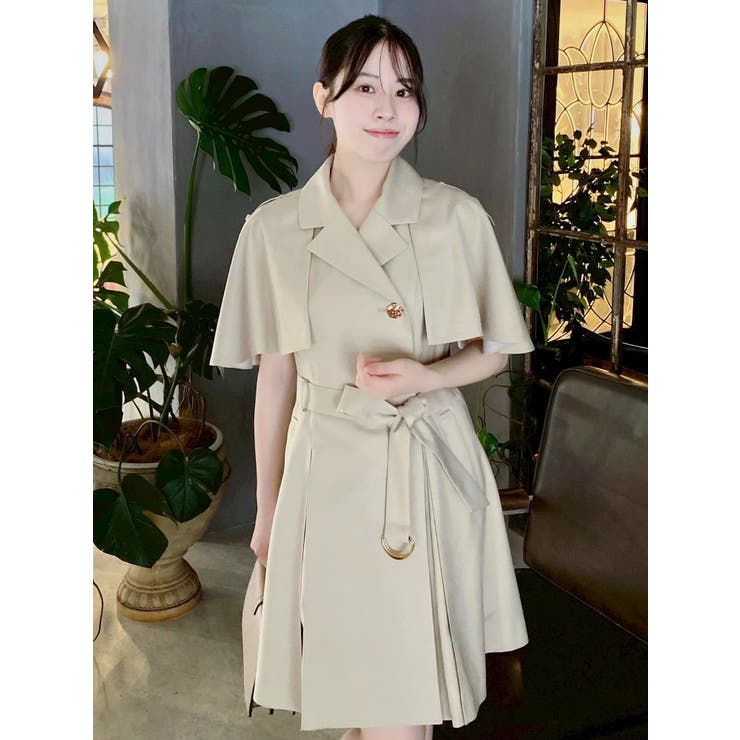 【WEB限定カラーあり】ケープトレンチミニワンピース | dazzlin | 詳細画像29 