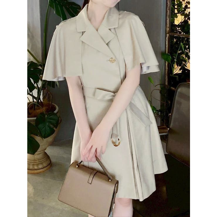 【WEB限定カラーあり】ケープトレンチミニワンピース | dazzlin | 詳細画像30 