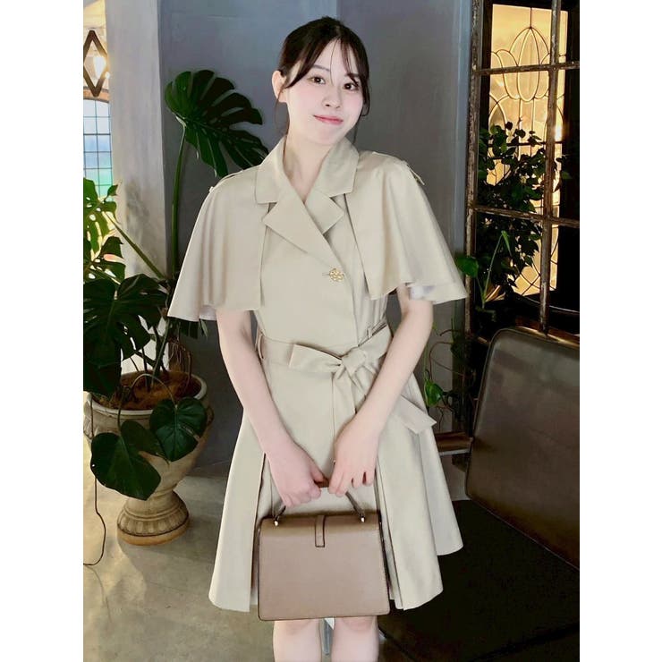 【WEB限定カラーあり】ケープトレンチミニワンピース | dazzlin | 詳細画像31 