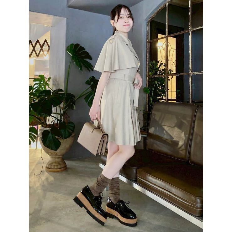 【WEB限定カラーあり】ケープトレンチミニワンピース | dazzlin | 詳細画像32 