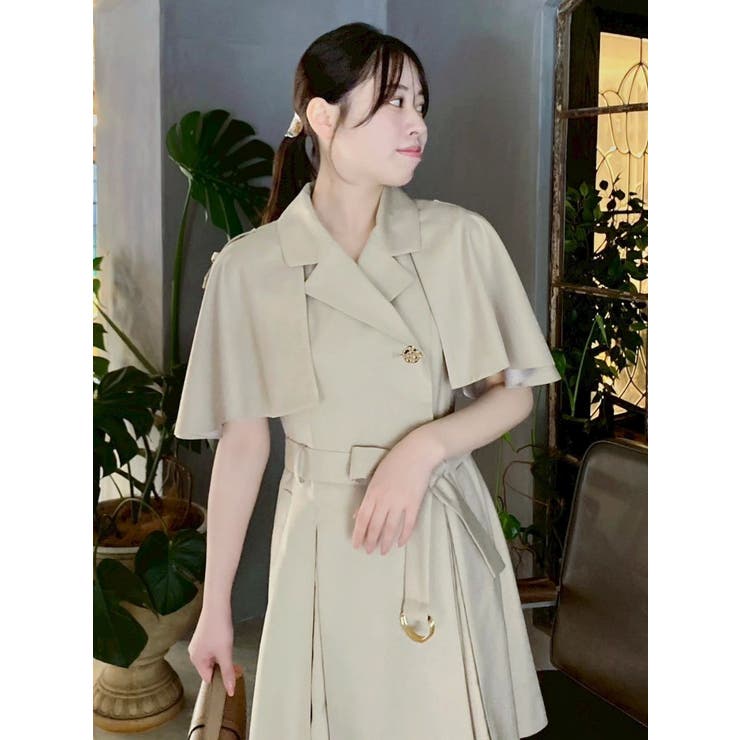 【WEB限定カラーあり】ケープトレンチミニワンピース | dazzlin | 詳細画像33 