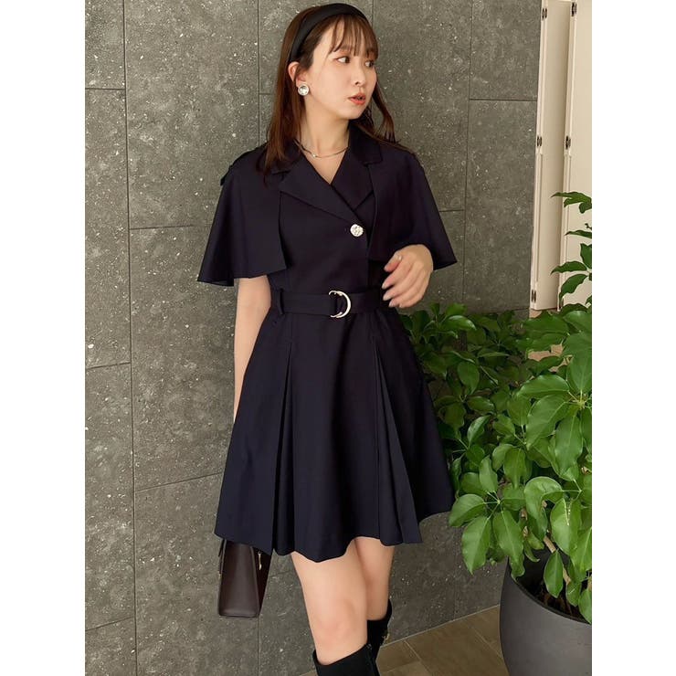 【WEB限定カラーあり】ケープトレンチミニワンピース | dazzlin | 詳細画像42 