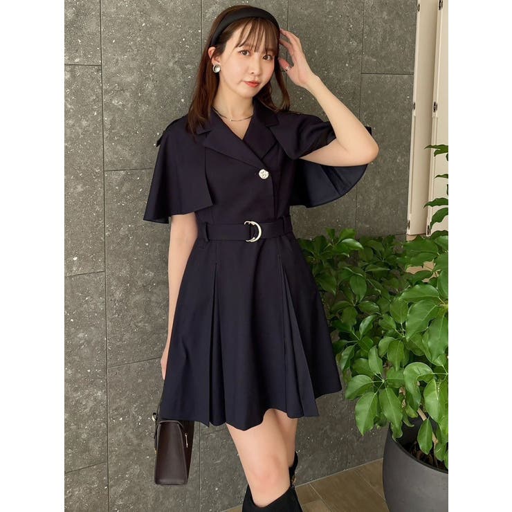 WEB限定カラーあり】ケープトレンチミニワンピース[品番