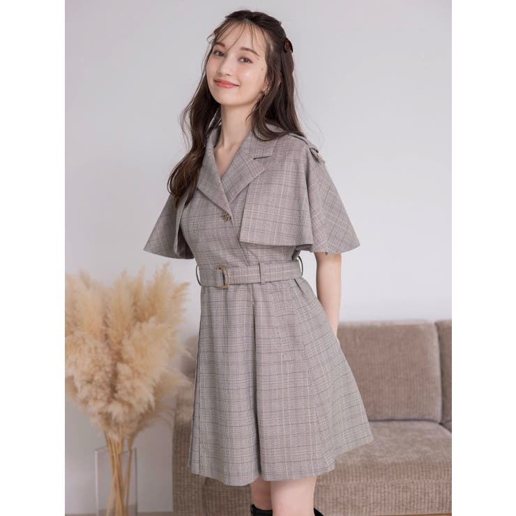 【WEB限定カラーあり】ケープトレンチミニワンピース | dazzlin | 詳細画像9 