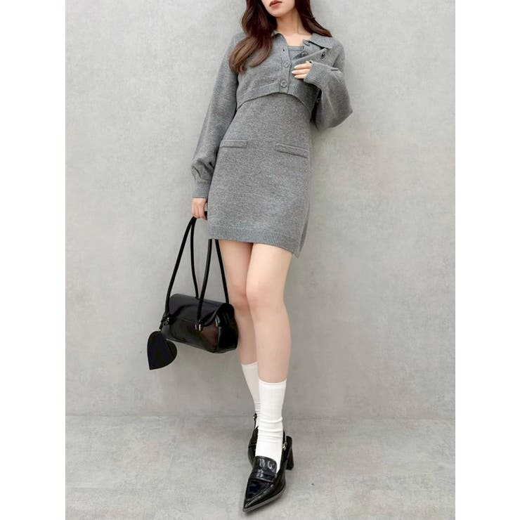 2ピースニットミニワンピース | dazzlin | 詳細画像48 