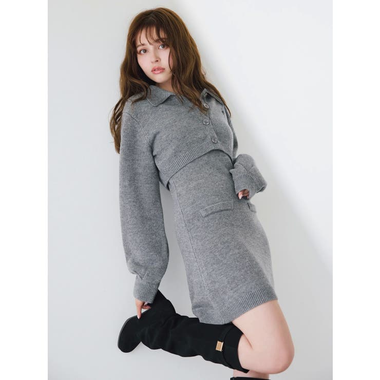 2ピースニットミニワンピース | dazzlin | 詳細画像6 