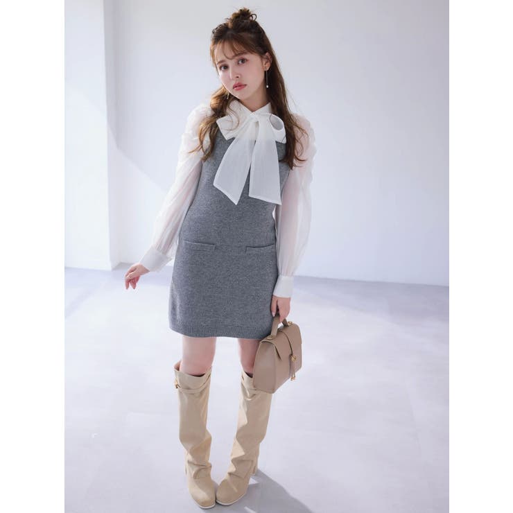 2ピースニットミニワンピース | dazzlin | 詳細画像7 