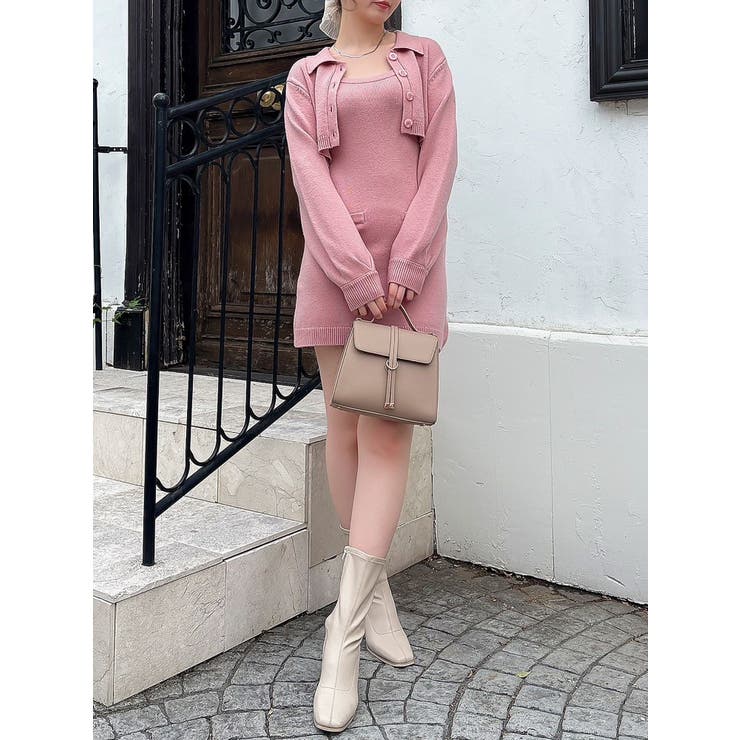 シェリーさま専用 2ピースニットミニワンピース[品番：MKSW0065949]｜dazzlin