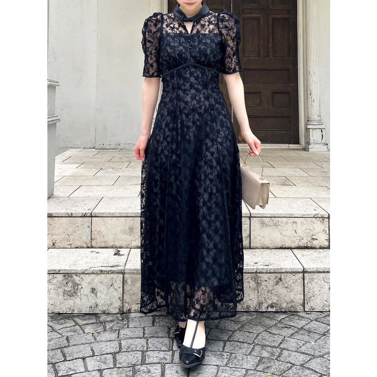 ネックツイスト刺繍レースドレス | dazzlin | 詳細画像11 