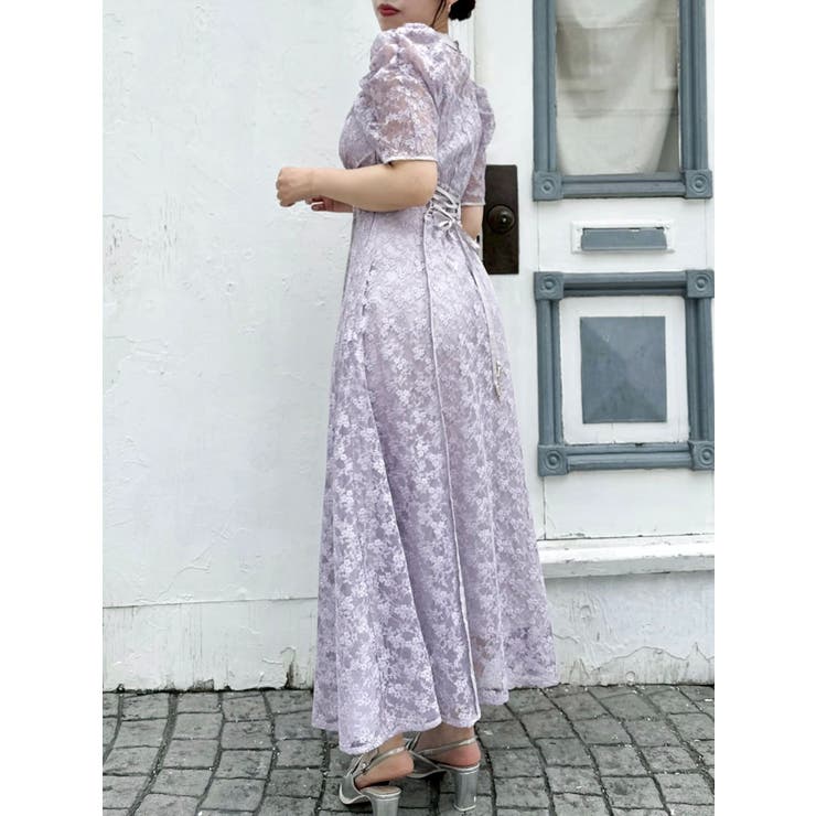 ネックツイスト刺繍レースドレス | dazzlin | 詳細画像21 