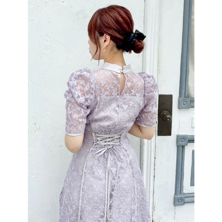 ネックツイスト刺繍レースドレス | dazzlin | 詳細画像26 