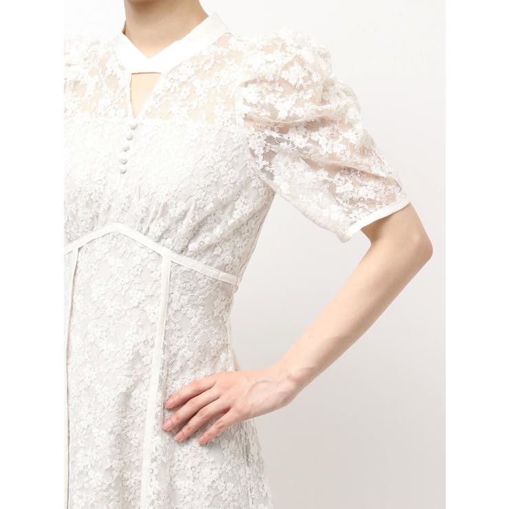 ネックツイスト刺繍レースドレス | dazzlin | 詳細画像31 
