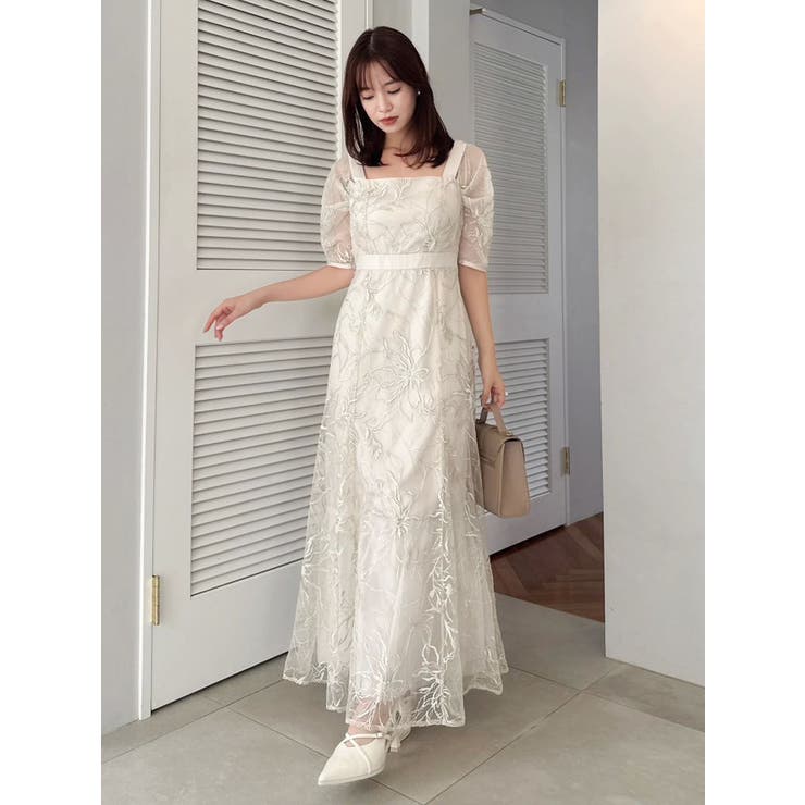 【藤井サチコラボ】ラメ刺繍チュール2WAYスリーブドレス | dazzlin | 詳細画像17 