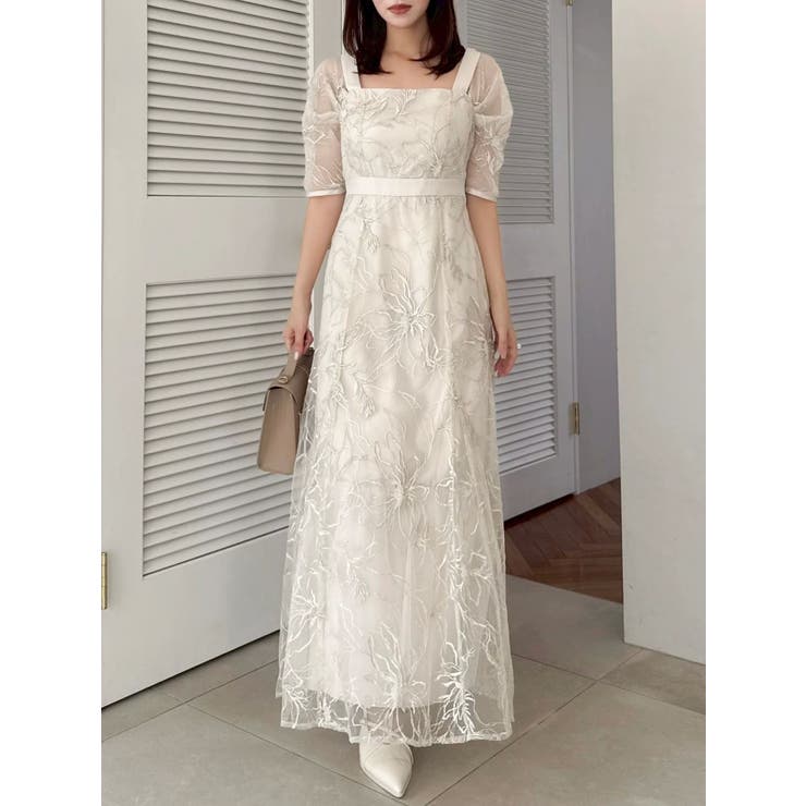 【藤井サチコラボ】ラメ刺繍チュール2WAYスリーブドレス | dazzlin | 詳細画像18 