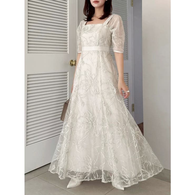 【藤井サチコラボ】ラメ刺繍チュール2WAYスリーブドレス | dazzlin | 詳細画像21 