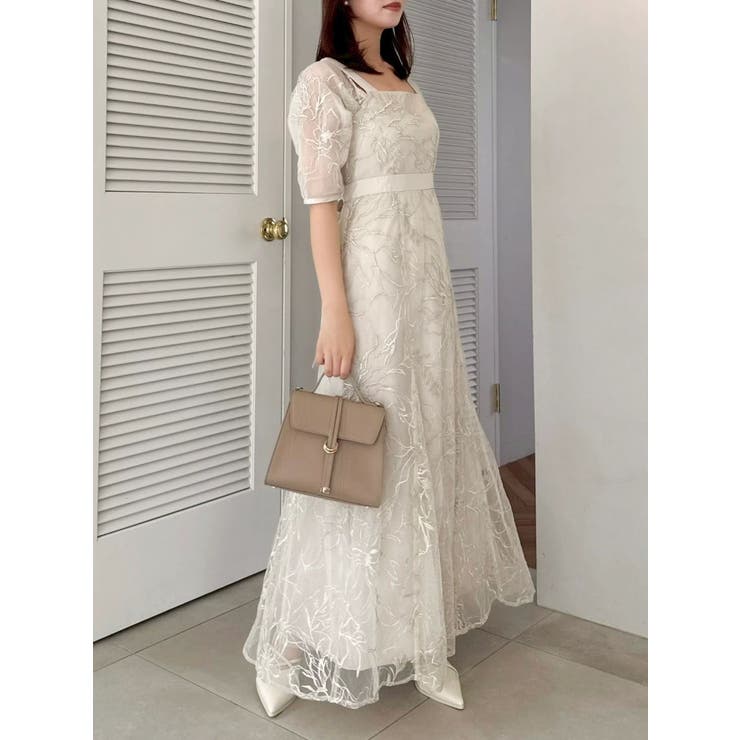 【藤井サチコラボ】ラメ刺繍チュール2WAYスリーブドレス | dazzlin | 詳細画像23 