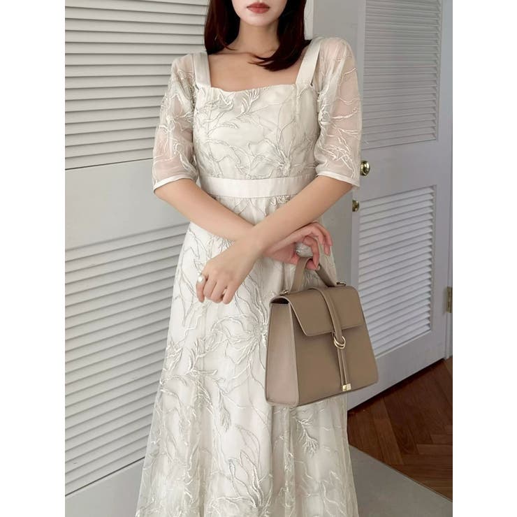 【藤井サチコラボ】ラメ刺繍チュール2WAYスリーブドレス | dazzlin | 詳細画像25 