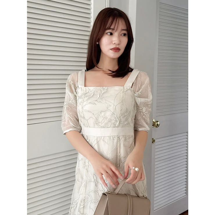 【藤井サチコラボ】ラメ刺繍チュール2WAYスリーブドレス | dazzlin | 詳細画像26 