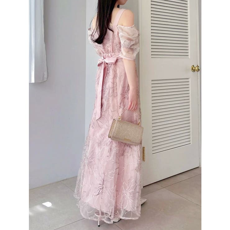 【藤井サチコラボ】ラメ刺繍チュール2WAYスリーブドレス | dazzlin | 詳細画像33 