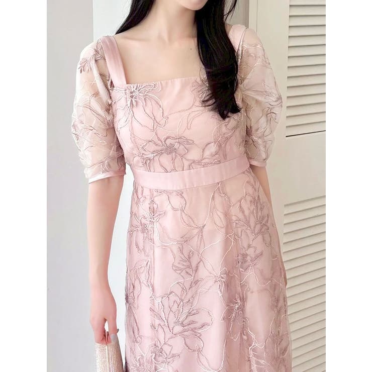 【藤井サチコラボ】ラメ刺繍チュール2WAYスリーブドレス | dazzlin | 詳細画像37 