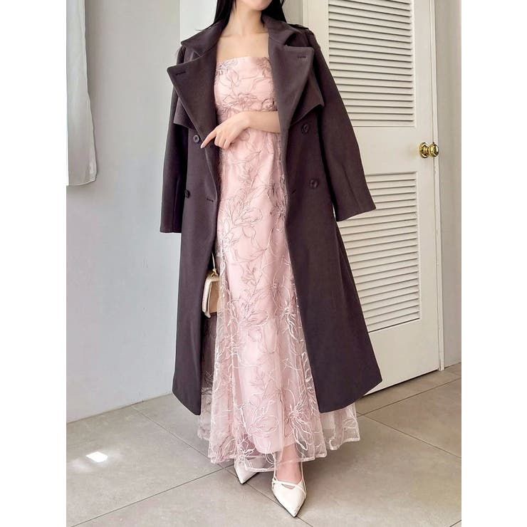 【藤井サチコラボ】ラメ刺繍チュール2WAYスリーブドレス | dazzlin | 詳細画像41 